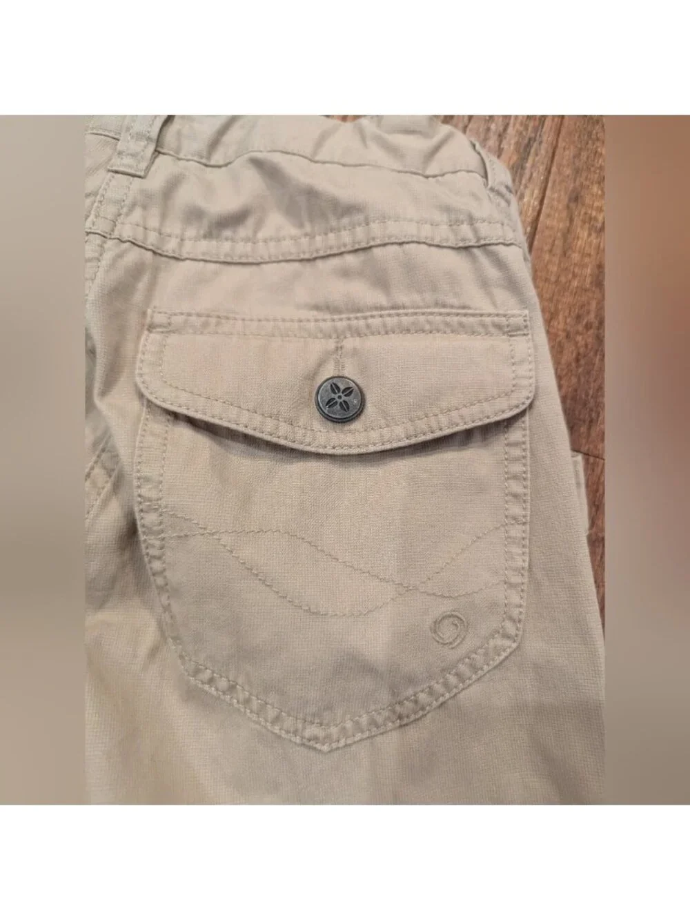 MEC Sienna Cotton Pants Tan Girls Size 10 Adjustable Waist